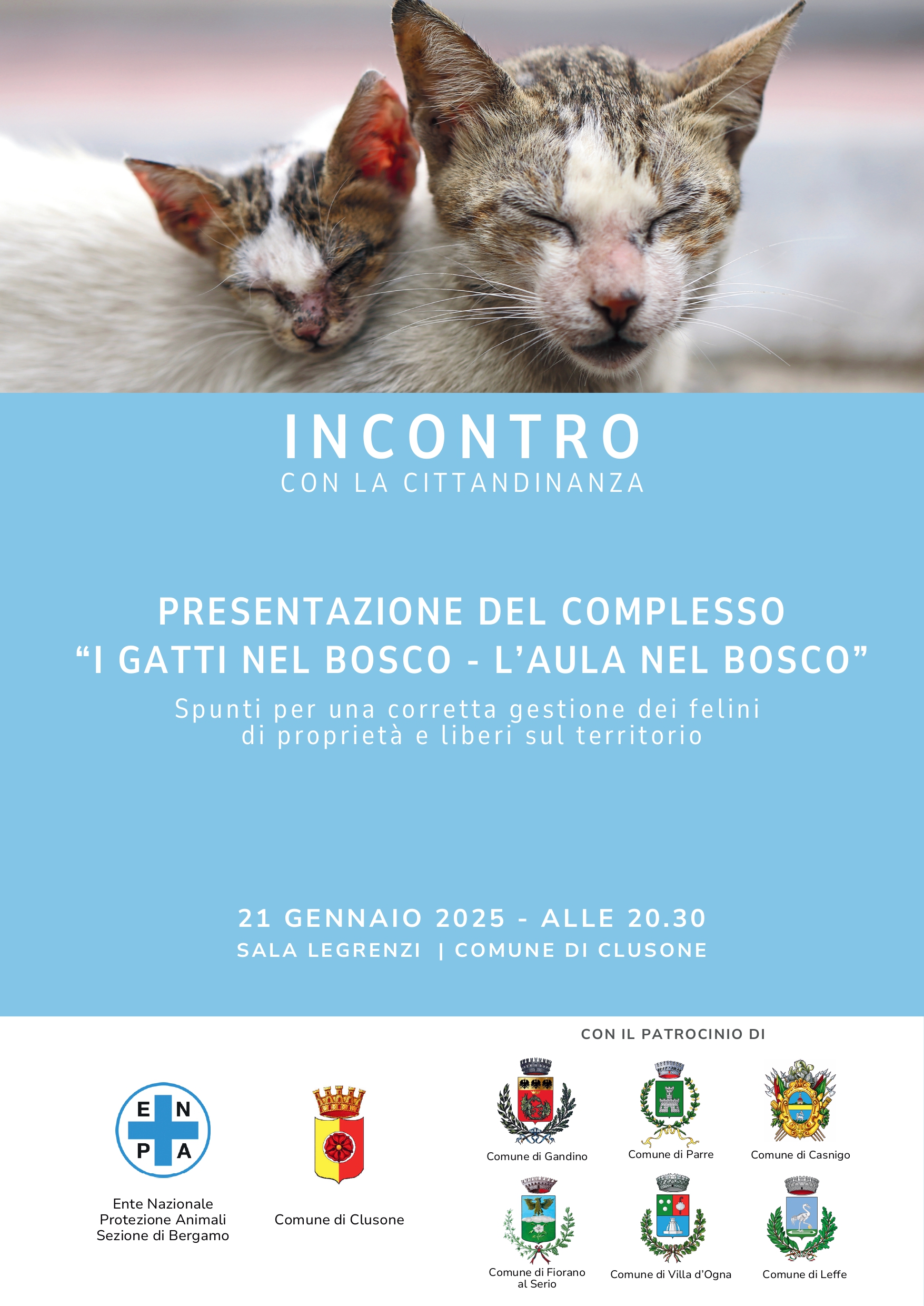 Presentazione del complesso martedì 21 gennaio ore 20.30 presso il Comune di Clusone