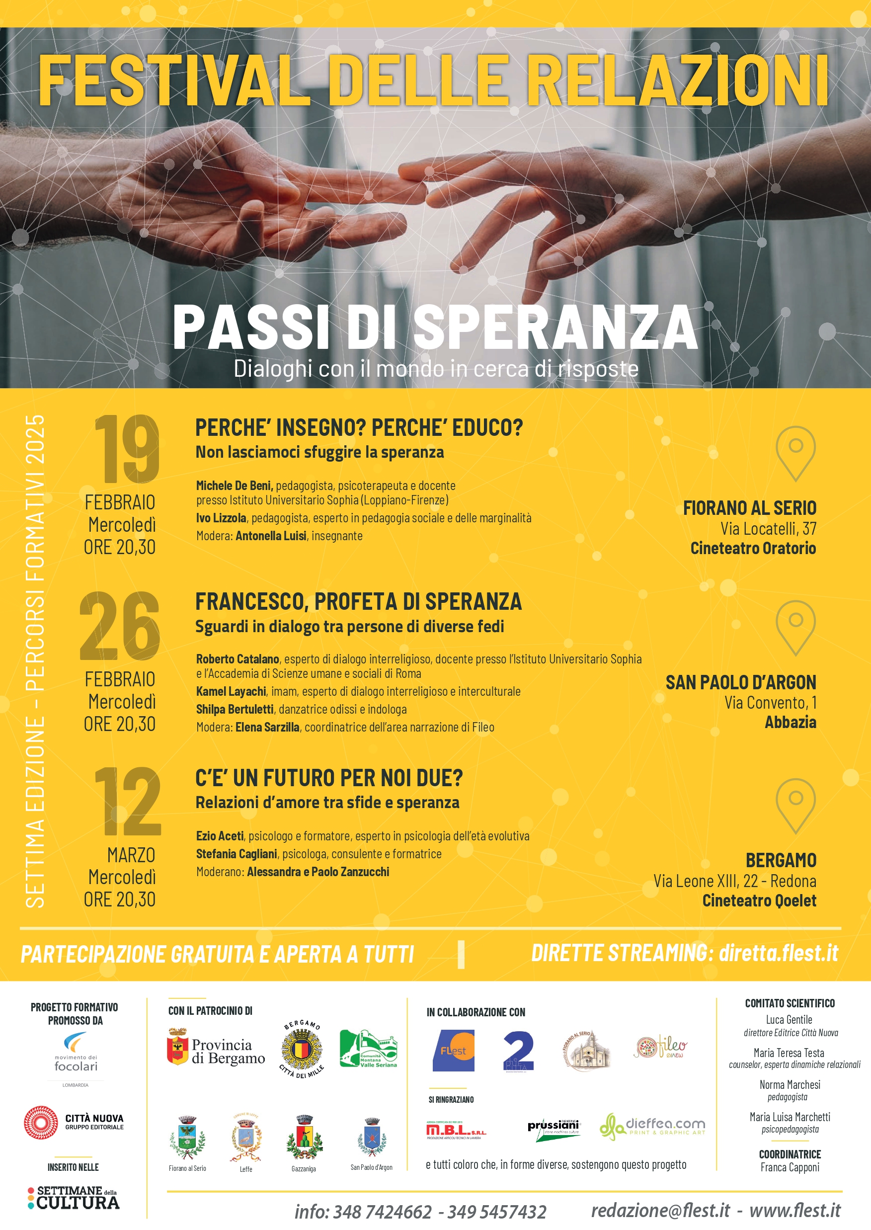 Festival delle relazioni - passi di speranza - dialoghi con il mondo in cerca di risposte